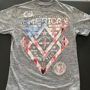 Men’s American Fighter, patriotic T shirt!